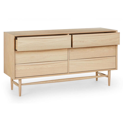 Lenia 6-Drawer Double Dresser - White Oak