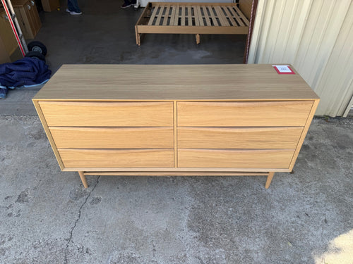 Lenia 6-Drawer Double Dresser - White Oak