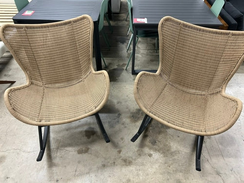Pair of Beltaine 30.5" Outdoor Rocking Lounge Chairs - Wicker