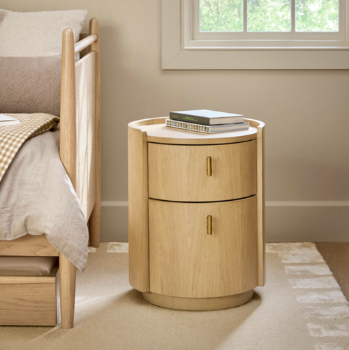 Miila 2-Drawer Nightstand - White Oak