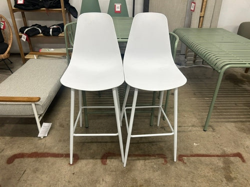 Pair of Svelti Bar Stools - Pure White