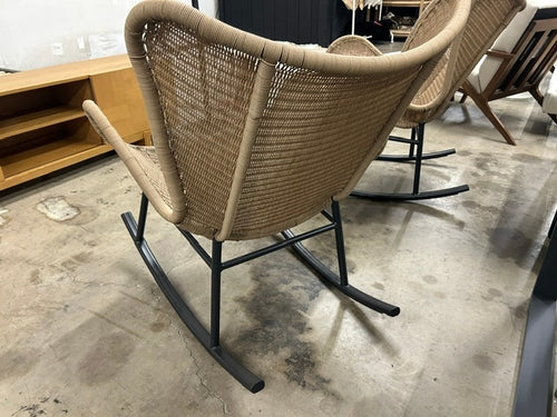 Pair of Beltaine 30.5" Outdoor Rocking Lounge Chairs - Wicker