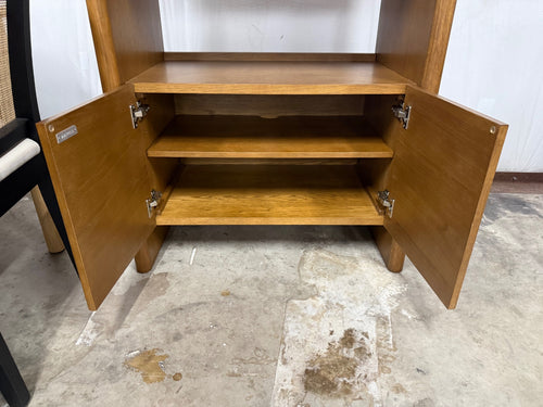 Torme 34" Bookcase With Storage, Tall - Smoked Oak