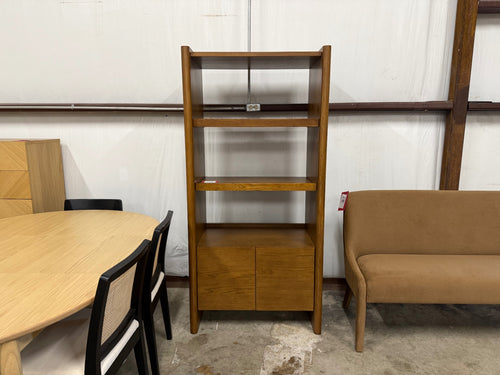 Torme 34" Bookcase With Storage, Tall - Smoked Oak