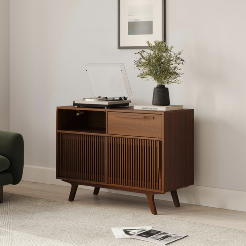 Jokuna 48" Vinyl Media Unit - Walnut