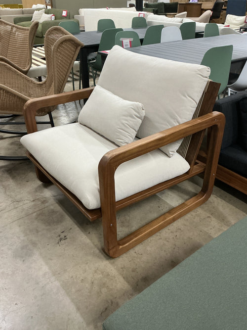 Laholm 36.5" Outdoor Lounge Chair - Dravite Ivory