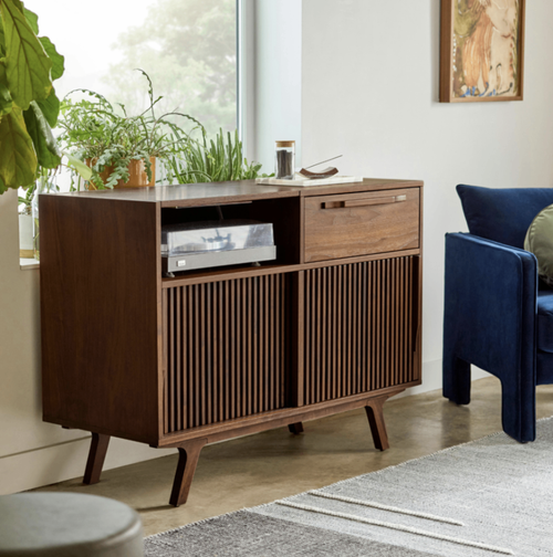 Jokuna 48" Vinyl Media Unit - Walnut