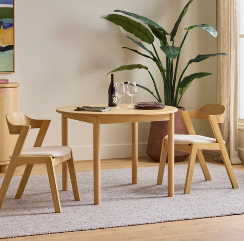 Heidi 42" Round Dining Table - White Oak
