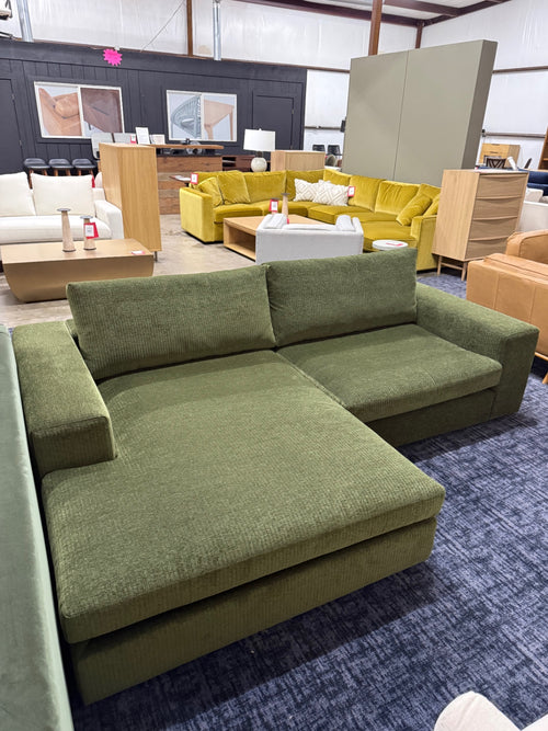 Beta 98" Modular Left Chaise Sectional - Cypress Green