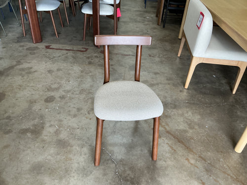 CLEARANCE Ulka Dining Chair - Walnut And Ratine Buff