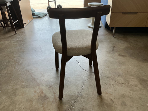 CLEARANCE Ulka Dining Chair - Walnut And Ratine Buff