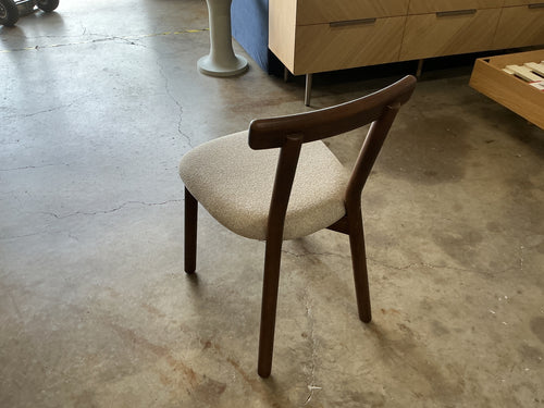 CLEARANCE Ulka Dining Chair - Walnut And Ratine Buff