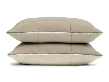 Leni King Gauze Cotton Duo Taupe King Quilt & Sham