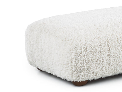 Berkley 59” Ottoman - Shearling White