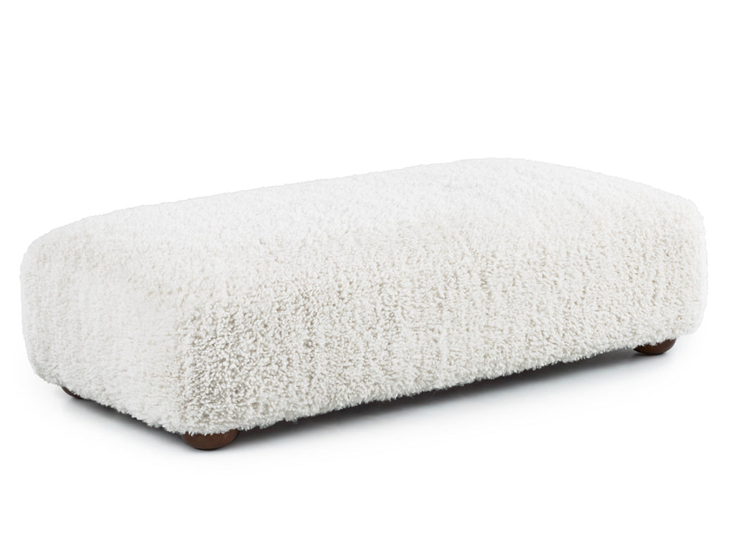 Berkley 59” Ottoman - Shearling White
