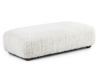 Berkley 59” Ottoman - Shearling White