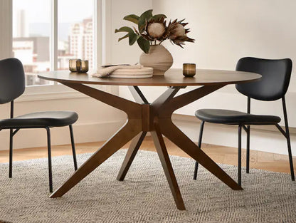 Conan 54” Round Dining Table - Walnut