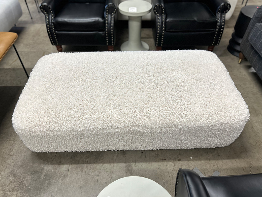 Berkley 59” Ottoman - Shearling White