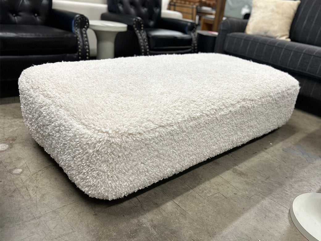 Berkley 59” Ottoman - Shearling White